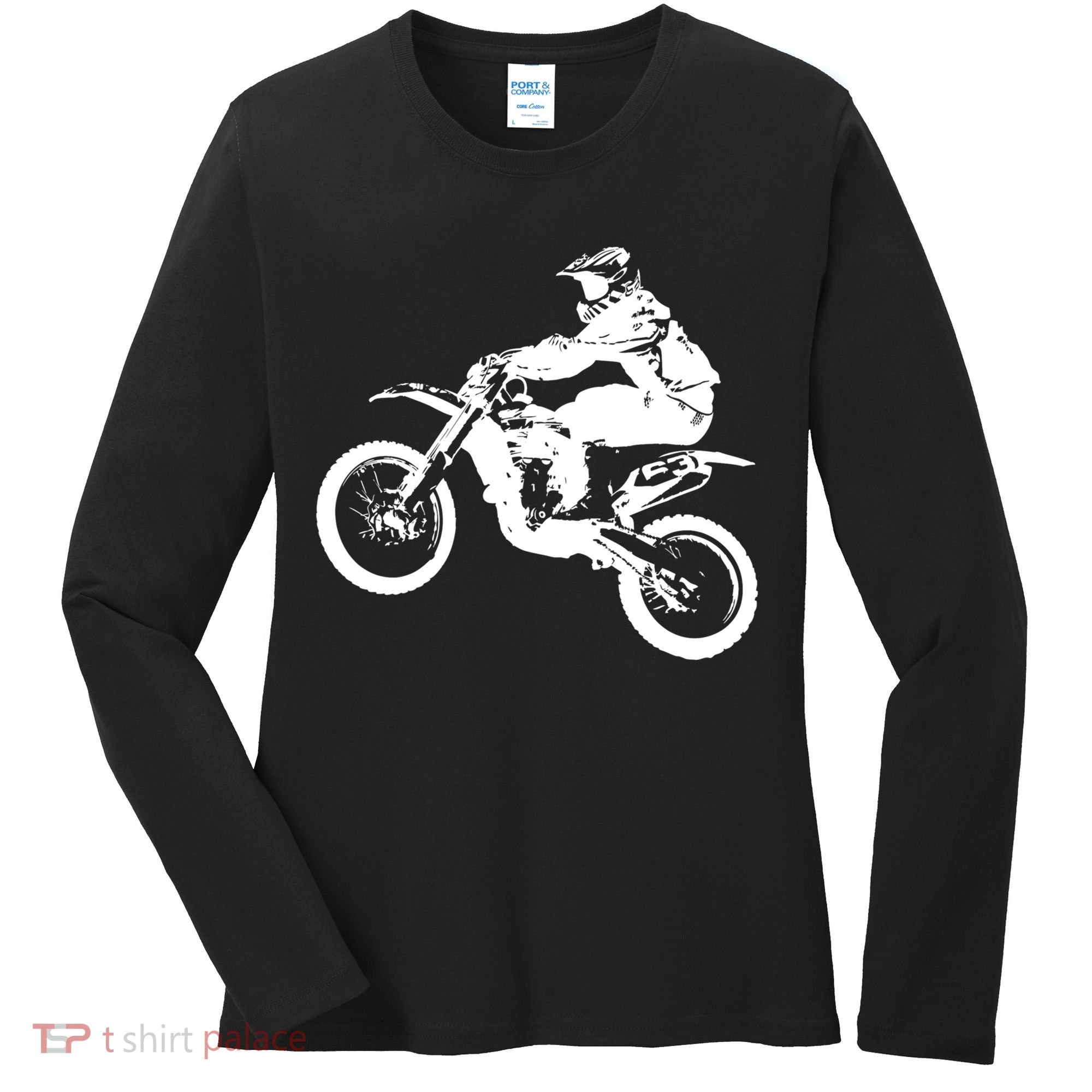 Dirt Bike Cool Gift Motocross Enduro Cool Gift Women's Long Sleeve Shirt