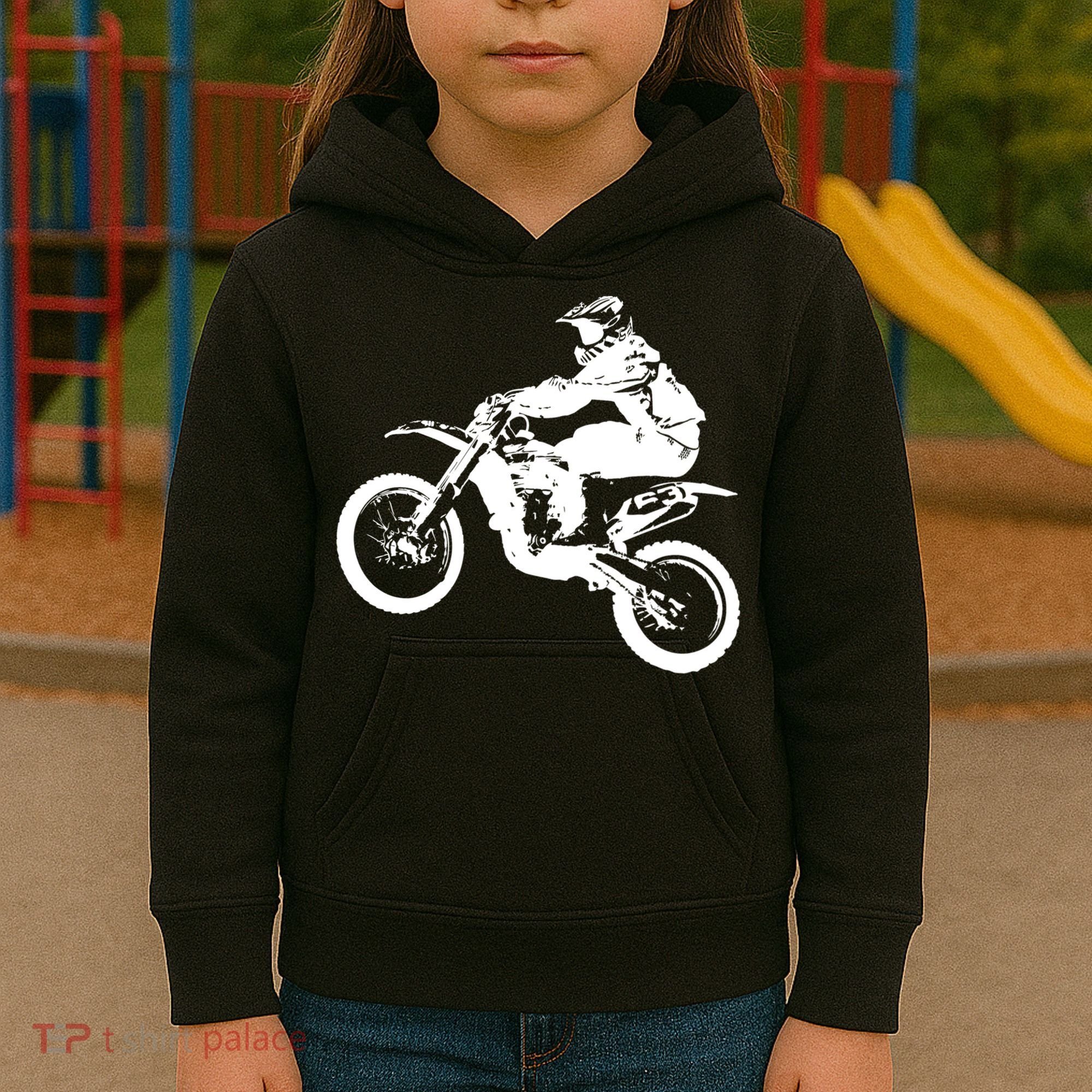 Dirt Bike Cool Gift Motocross Enduro Cool Gift Kids Hoodie