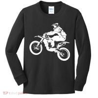 Dirt Bike Cool Gift Motocross Enduro Cool Gift Kids Long Sleeve Shirt thumb 0