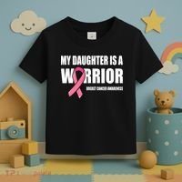 Daughter Breast Cancer Breast Cancer Warrior Toddler T-Shirt thumb 3