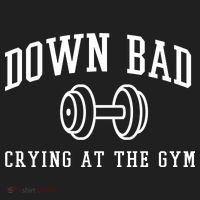 Down Bad Crying At The Gym Funny Women's Sweatshirt thumb 2