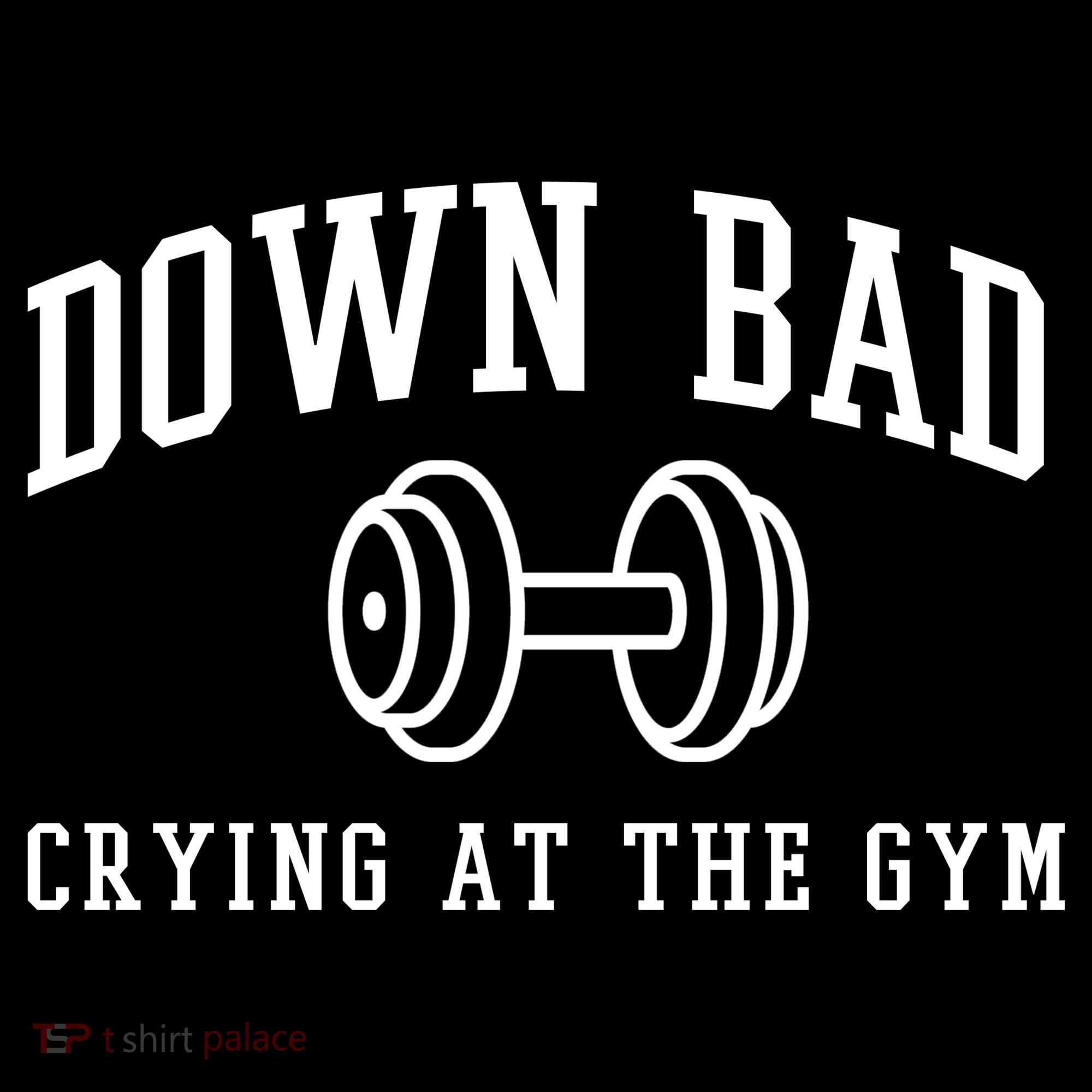Down Bad Crying At The Gym Funny Coaster