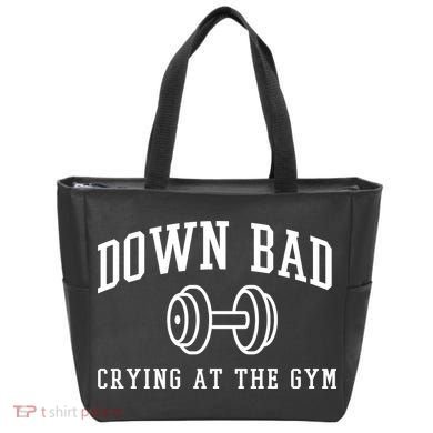 Down Bad Crying At The Gym Funny Tote Bag