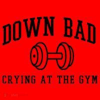Down Bad Crying At The Gym Funny Santa Hat thumb 1
