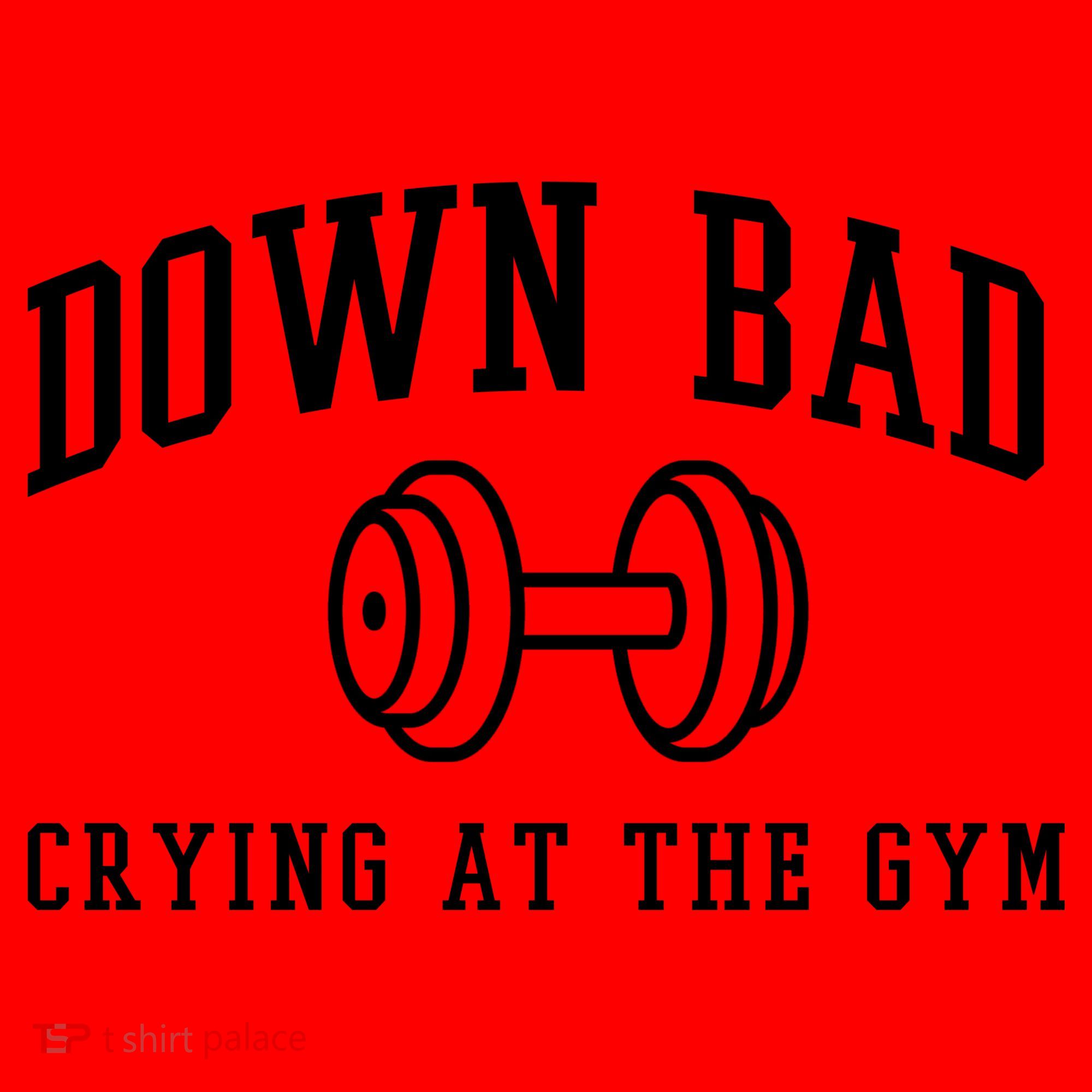 Down Bad Crying At The Gym Funny Santa Hat