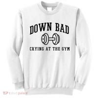 Down Bad Crying At The Gym Funny Sweatshirt thumb 0