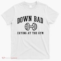 Down Bad Crying At The Gym Funny T-Shirt thumb 0