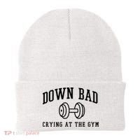 Down Bad Crying At The Gym Funny Beanie thumb 0