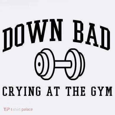 Down Bad Crying At The Gym Funny Youth Performance Sprint T-Shirt