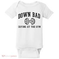 Down Bad Crying At The Gym Funny Baby Bodysuit thumb 0