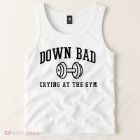 Down Bad Crying At The Gym Funny Tank Top thumb 2