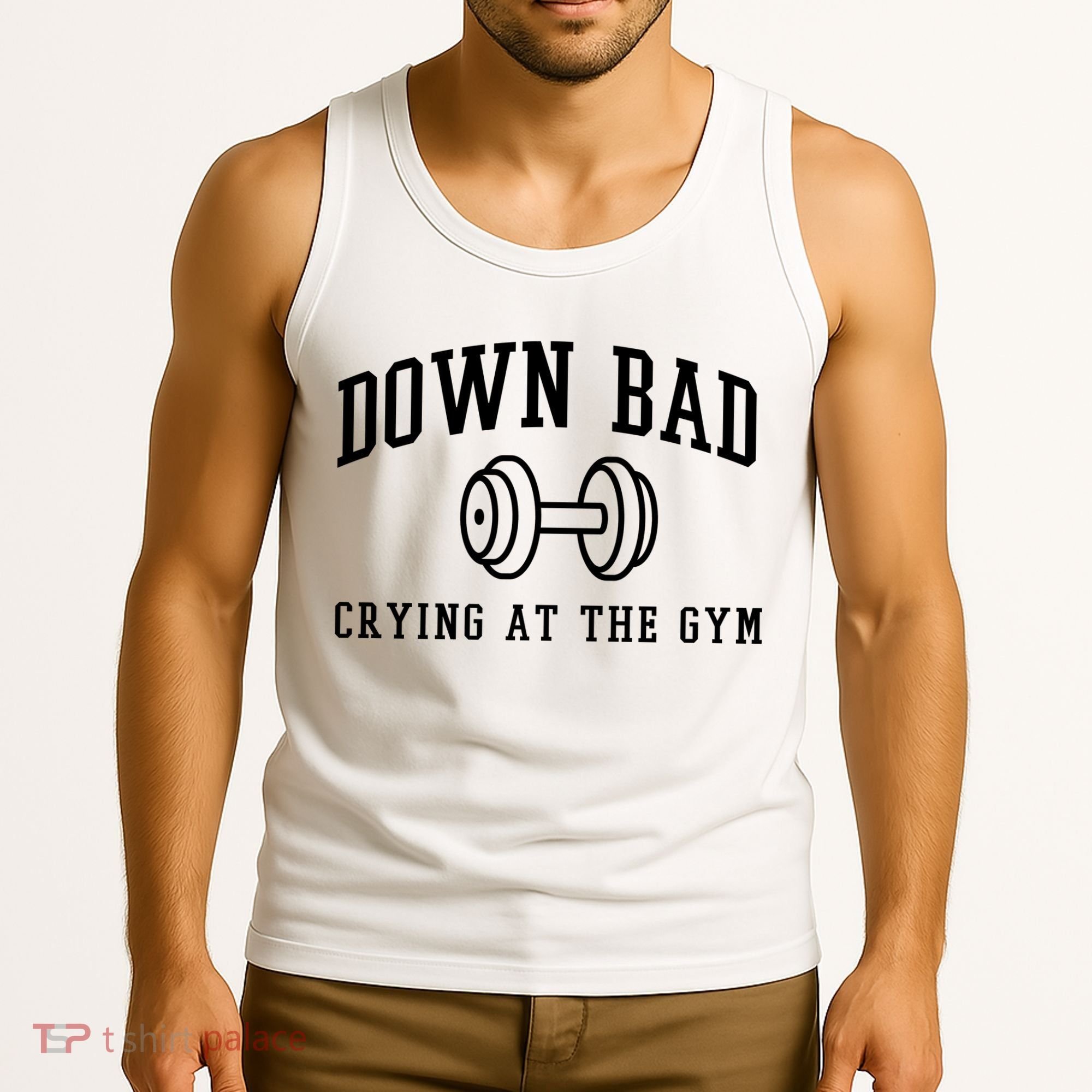 Down Bad Crying At The Gym Funny Tank Top