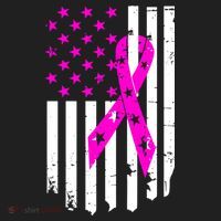Distressed Breast Cancer Awareness Flag Golf Towel thumb 3
