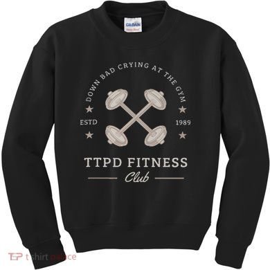 Down Bad Crying At The Gym Kids Sweatshirt