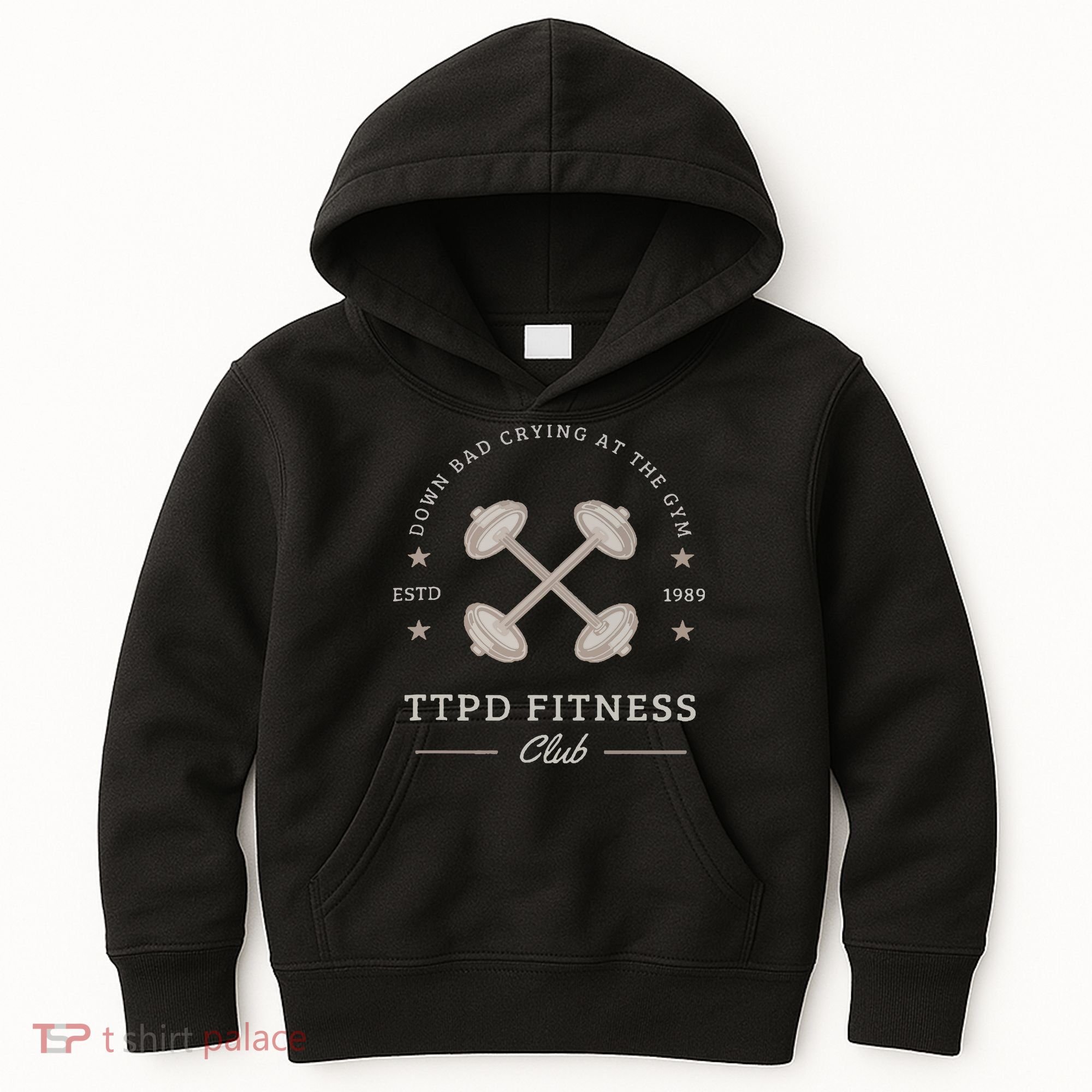 Down Bad Crying At The Gym Kids Hoodie