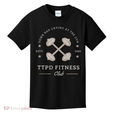 Down Bad Crying At The Gym Kids T-Shirt