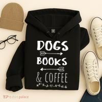 Dogs Books Coffee Gift Weekend Great Gift Animal Lover Tee Gift Hoodie thumb 4