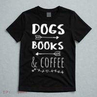 Dogs Books Coffee Gift Weekend Great Gift Animal Lover Tee Gift T-Shirt thumb 5