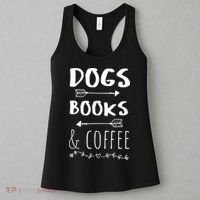 Dogs Books Coffee Gift Weekend Great Gift Animal Lover Tee Gift Women's Tank Top thumb 3