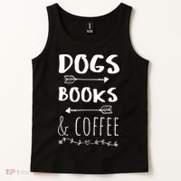 Dogs Books Coffee Gift Weekend Great Gift Animal Lover Tee Gift Tank Top thumb 2
