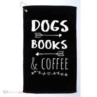 Dogs Books Coffee Gift Weekend Great Gift Animal Lover Tee Gift Golf Towel thumb 0