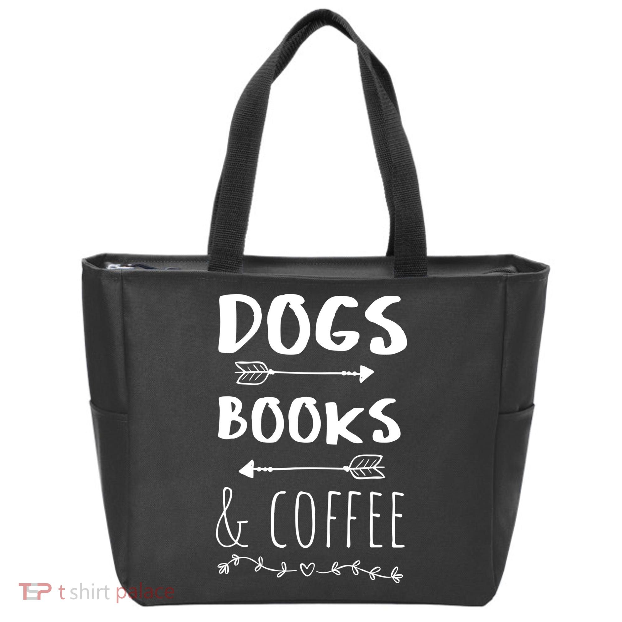 Dogs Books Coffee Gift Weekend Great Gift Animal Lover Tee Gift Tote Bag