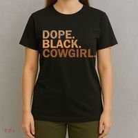 Dope Black Cowgirl Melanin Black African Rodeo Cowgirl T-Shirt thumb 4