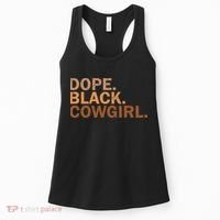 Dope Black Cowgirl Melanin Black African Rodeo Cowgirl Women's Tank Top thumb 0