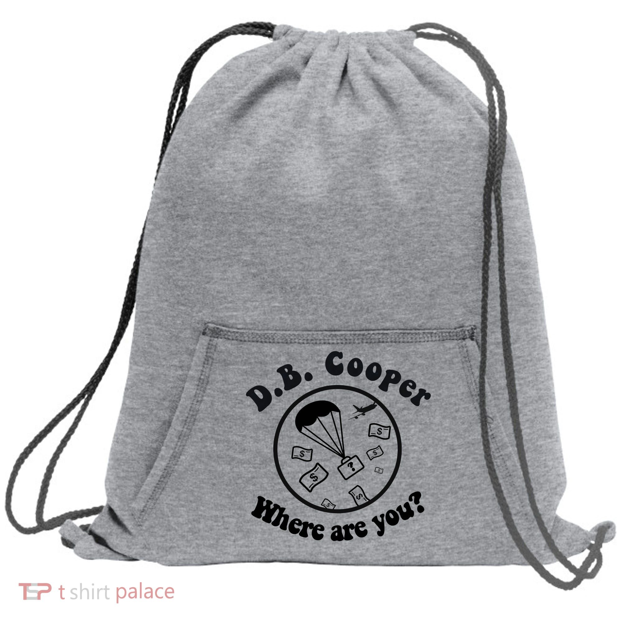 D B Cooper Where Are You Classic Sweatshirt Cinch Pack Bag