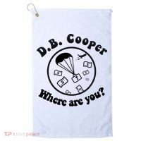 D B Cooper Where Are You Classic Golf Towel thumb 0