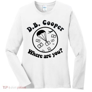 D B Cooper Where Are You Classic Women's Long Sleeve Shirt