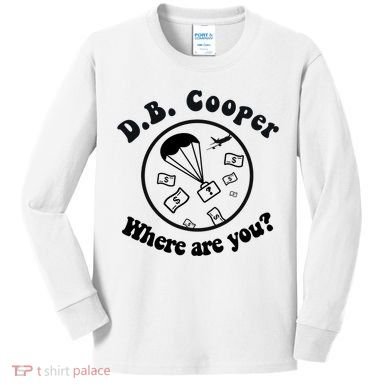 D B Cooper Where Are You Classic Kids Long Sleeve Shirt