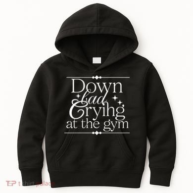 Down Bad Crying At The Gym Kids Hoodie