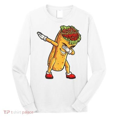 Dabbing Burrito Cinco de Mayo Long Sleeve Shirt
