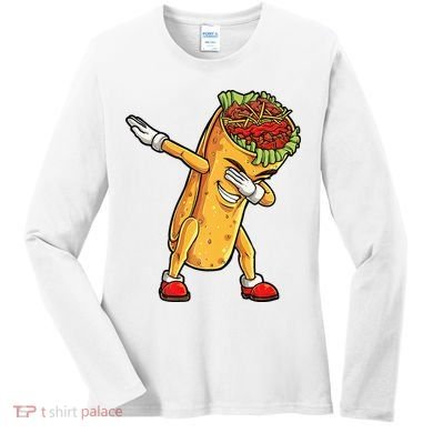 Dabbing Burrito Cinco de Mayo Women's Long Sleeve Shirt
