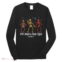 Dry Bones Come Alive Funny Skeleton Dancing Long Sleeve Shirt thumb 0