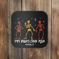 Dry Bones Come Alive Funny Skeleton Dancing Coaster thumb 0
