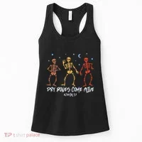 Dry Bones Come Alive Funny Skeleton Dancing Women's Tank Top thumb 0