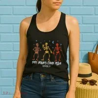 Dry Bones Come Alive Funny Skeleton Dancing Women's Tank Top thumb 2