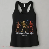 Dry Bones Come Alive Funny Skeleton Dancing Women's Tank Top thumb 3