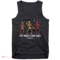 Dry Bones Come Alive Funny Skeleton Dancing Tank Top thumb 0