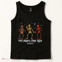 Dry Bones Come Alive Funny Skeleton Dancing Tank Top thumb 2