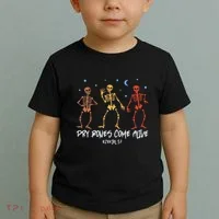 Dry Bones Come Alive Funny Skeleton Dancing Toddler T-Shirt thumb 2