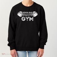 Down Bad Crying At The Gym Workout Gift Women's Sweatshirt thumb 0