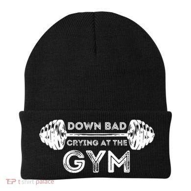 Down Bad Crying At The Gym Workout Gift Beanie