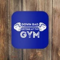 Down Bad Crying At The Gym Workout Gift Coaster thumb 0
