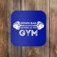 Down Bad Crying At The Gym Workout Gift Coaster thumb 0