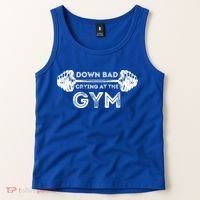 Down Bad Crying At The Gym Workout Gift Tank Top thumb 2