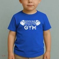 Down Bad Crying At The Gym Workout Gift Toddler T-Shirt thumb 2