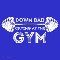 Down Bad Crying At The Gym Workout Gift Women's Long Sleeve Shirt thumb 2